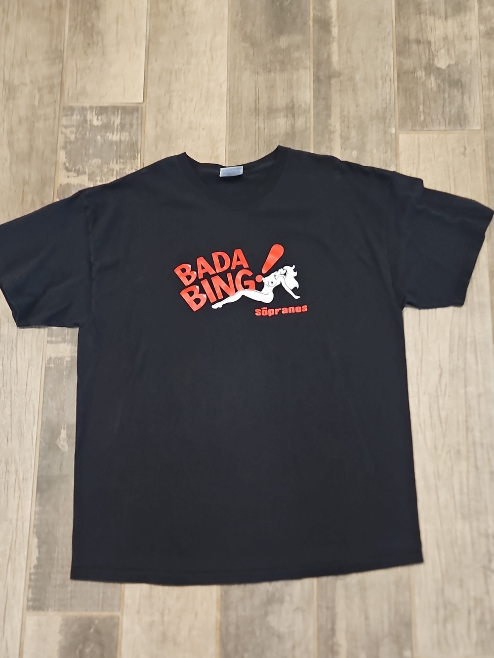 Bada Bing! Graphic Crewneck T-Shirt - Black
